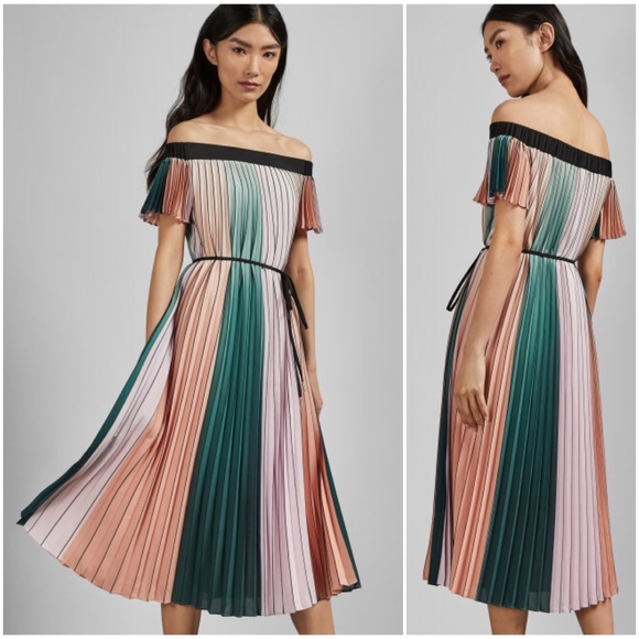 Ted Baker London Dresses & Skirts - Ted Baker Fernee Colorblock Pleated Dress Lilac